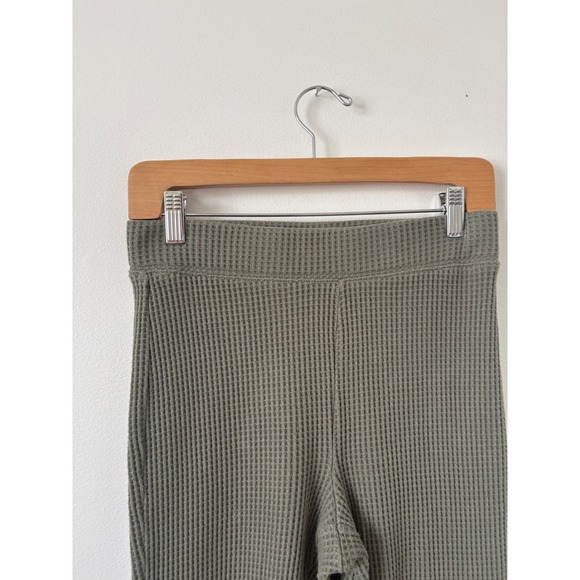 Womens Aerie Waffle Flare Pants – Green – Size Small - Picture 2 of 5